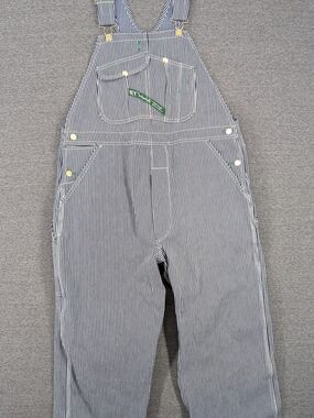 Key Imperial Hickory Stripe Bib Overalls - Triple-Stitched Seams
